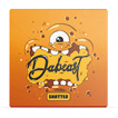 A cartoonish orange monster with one eye and big teeth is holding a yellow, gooey substance with the word "Dabeast" written on it and the word "Shatter" below.

Description generated by AI